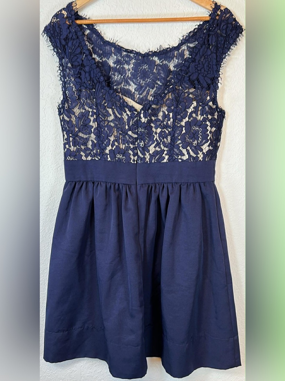 Eliza J Navy Lace Bodice Midi Dress - Picture 6 of 6